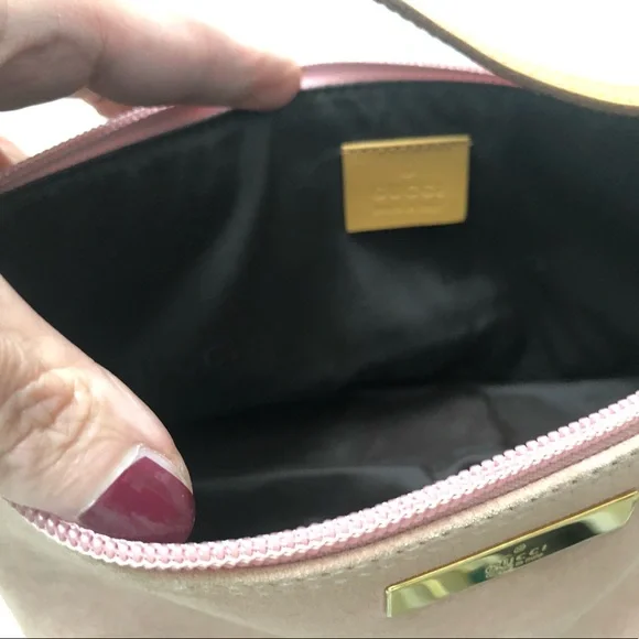Auth GUCCI pink suede purse - Picture 6 of 12